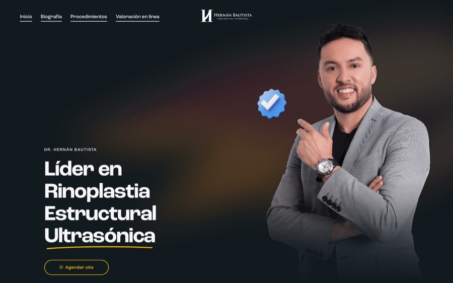 Diseño web para el Dr. Hernán Bautista, cirujano plástico facial